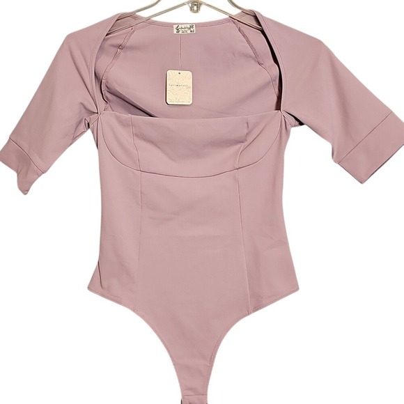Free People Pants - Free People Square Neck Bodysuit Lavender Pink Small